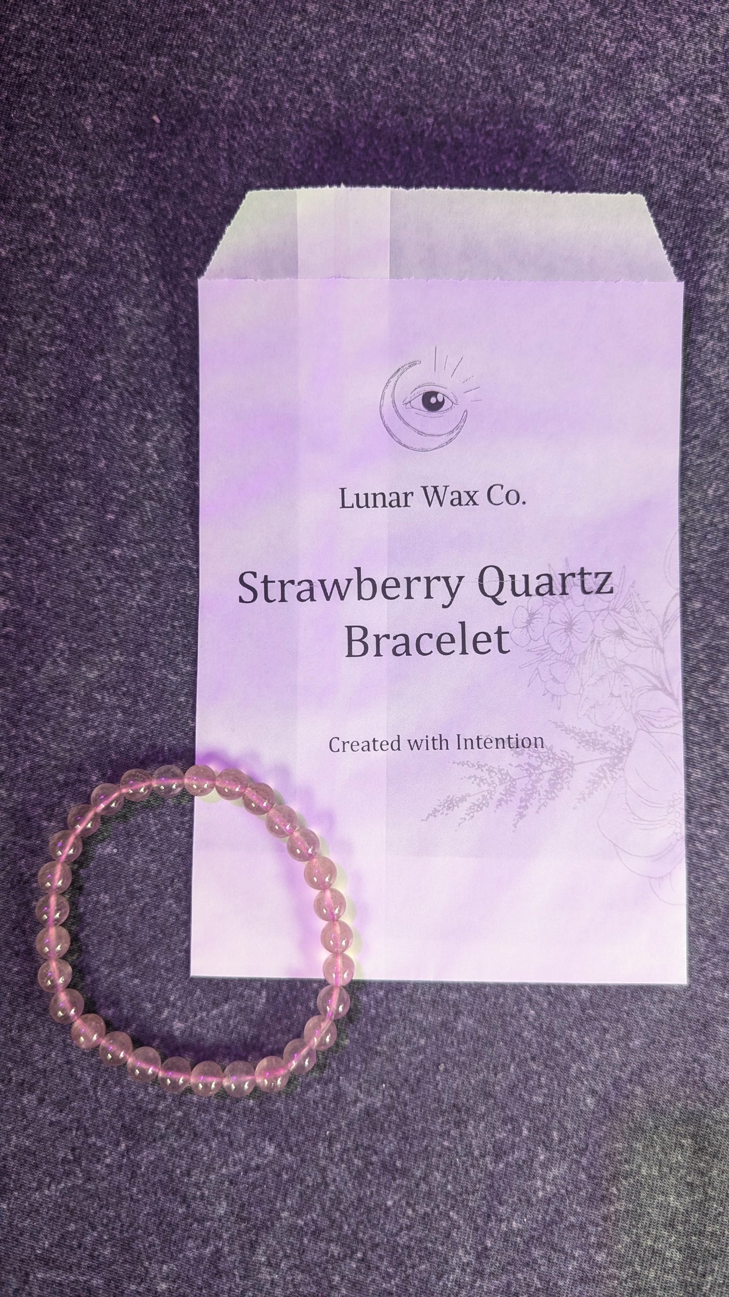 Strawberry Quartz Bracelet // True Love + Attraction + Self Love + Joy + Glamour