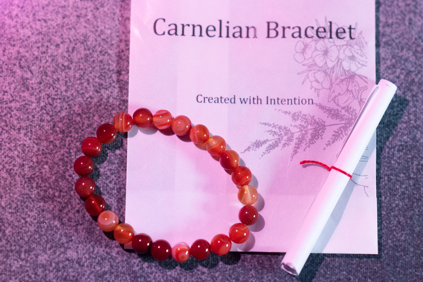 Carnelian Bracelet // Passion + Confidence + Empowerment // FREE SHIPPING U.S. DOMESTIC