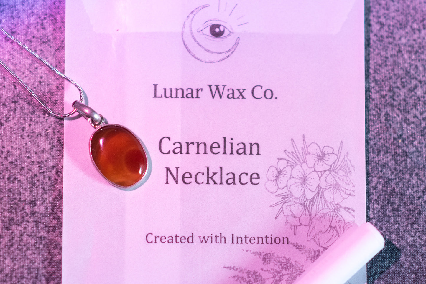 Carnelian Crystal Necklace // Passion + Confidence + Empowerment