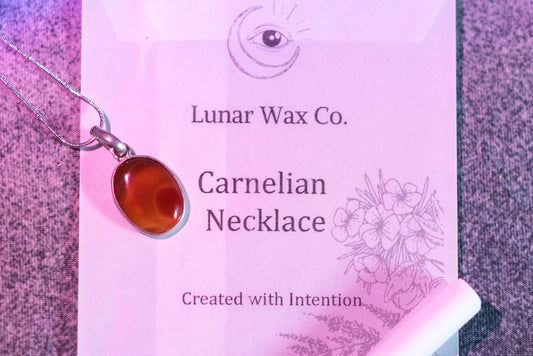 Carnelian Crystal Necklace // Passion + Confidence + Empowerment