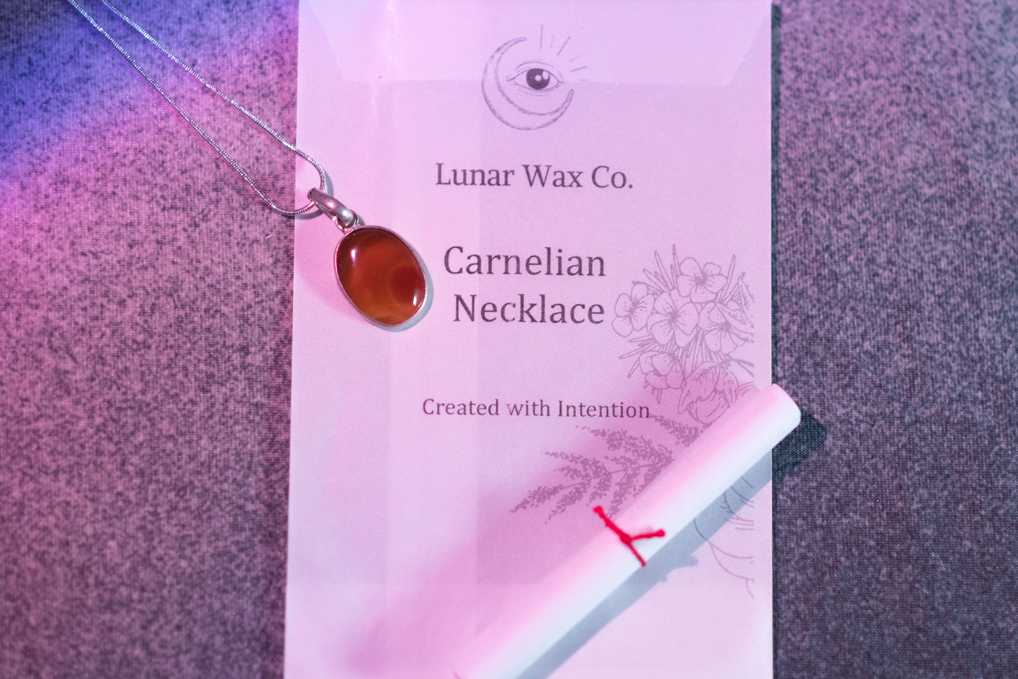 Carnelian Crystal Necklace // Passion + Confidence + Empowerment