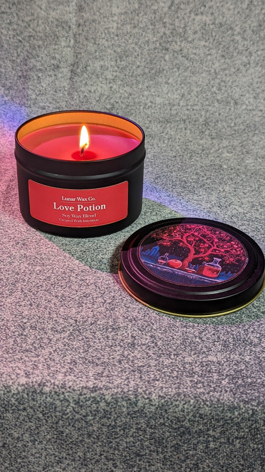 Love Potion Candle // 8 oz. Candle Soy-Blend Candle // Love + Allure