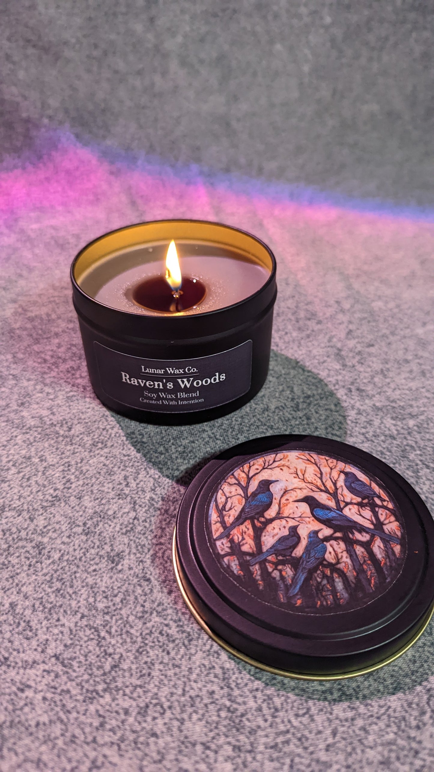 Raven's Woods  // 8 oz. Candle Soy-Blend Candle // Home Fragrance Collection // Protection