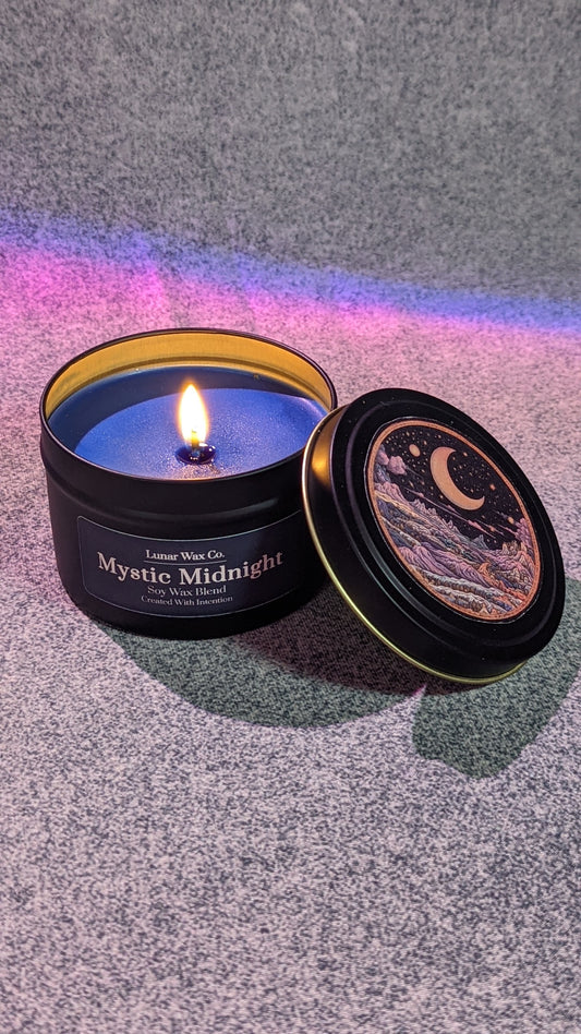 Mystic Midnight // 8 oz Soy-Blend Candle // Home Fragrance Collection // Intuition