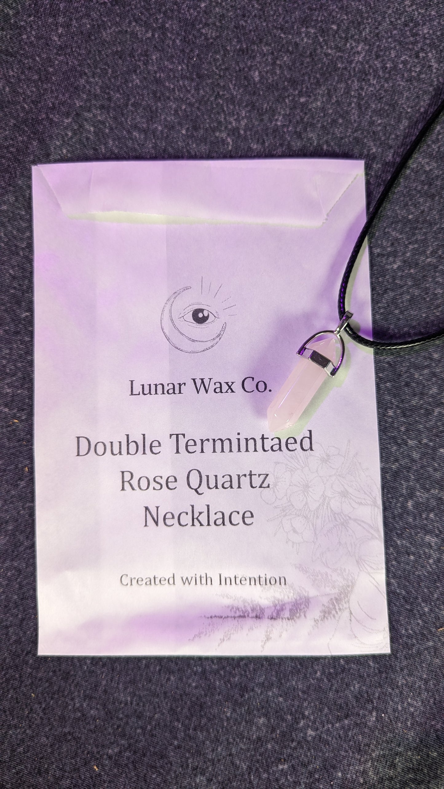 Double Terminated Rose Quartz Necklace // Love + Self Love