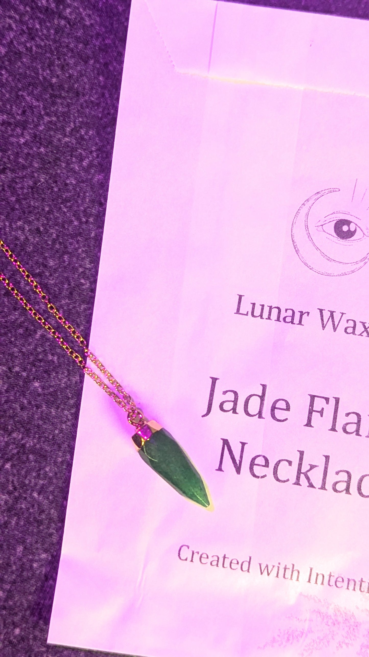 Jade Flame Necklace // Prosperity + Luck