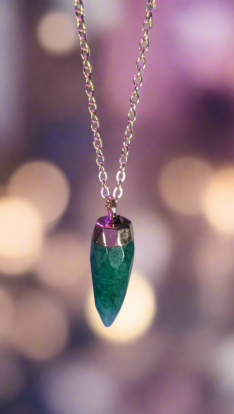 Jade Flame Necklace // Prosperity + Luck