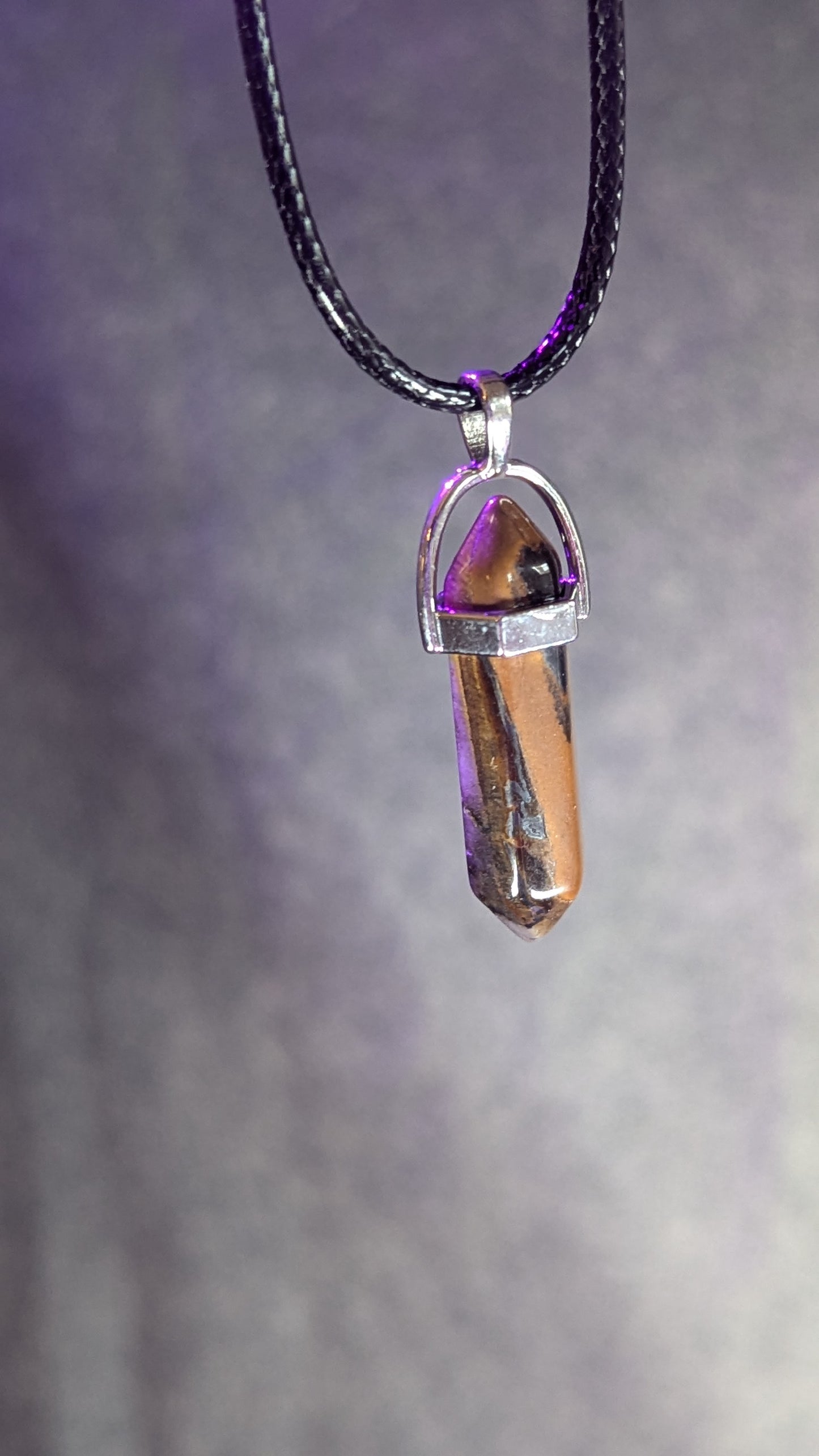 Tiger's Eye Crystal Necklace // Confidence + Clarity + Grounding