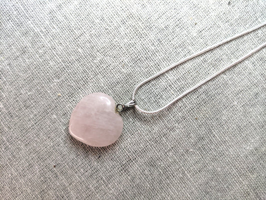 Rose Quartz Necklace // Love + Positivity // STERLING SILVER // 2 chains