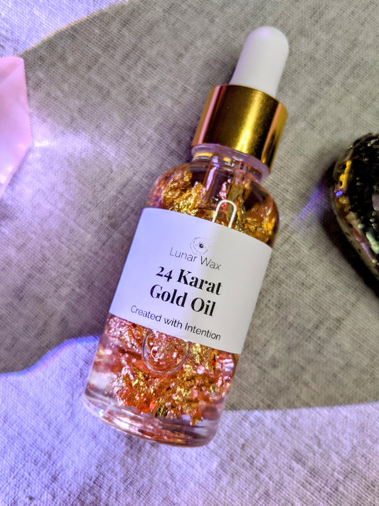 24 Karat Gold Manifestation Oil // Large Dropper // Abundance + Transformation