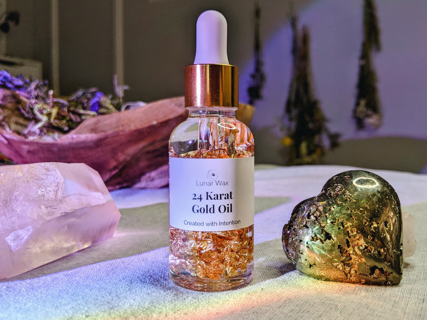 24 Karat Gold Manifestation Oil // Large Dropper // Abundance + Transformation