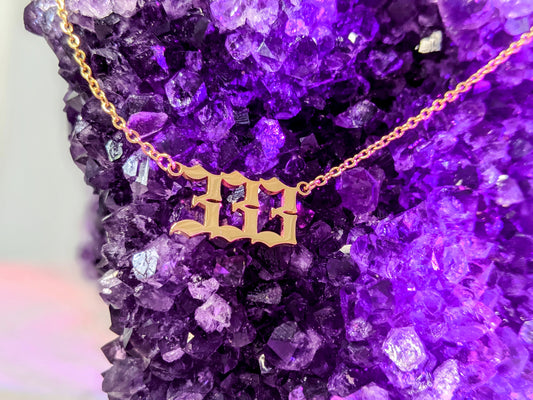 Angel Number Necklace // 333 // Alignment of Mind, Body, and Spirit + Spiritual Equilibrium  + Divine Protection and Timing