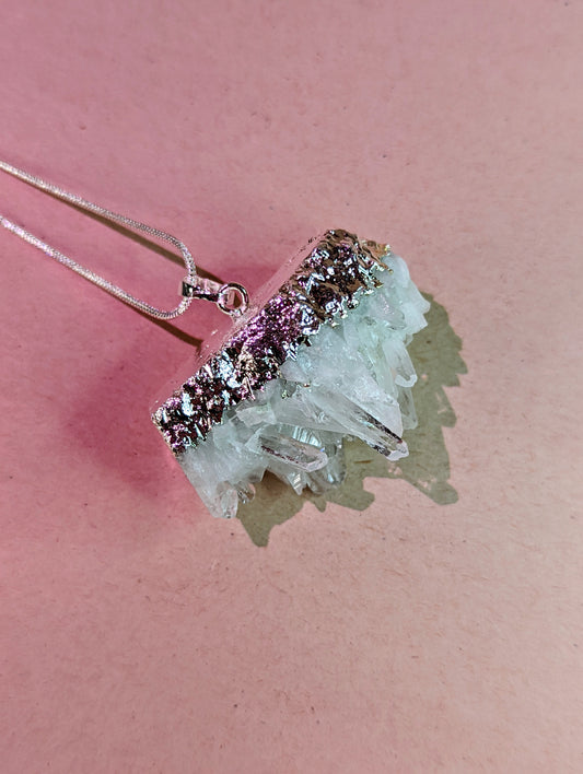 Quartz Druzy Necklace // Spiritual Awakening + Higher Consciousness + Manifestation